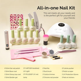 MelodySusie finished gel nails in lifestyle setting showing glossy durable salon-quality result