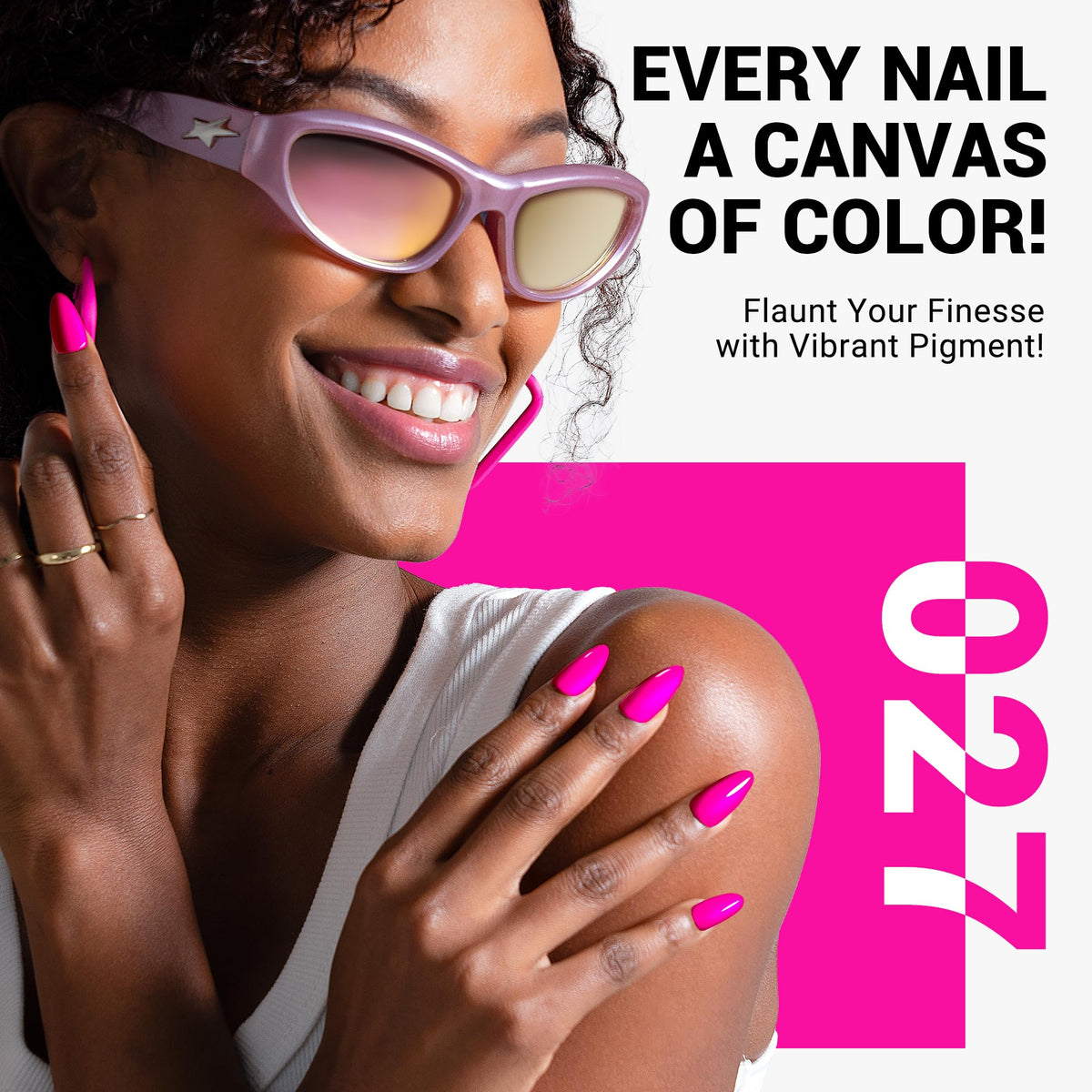 MelodySusie on nails being cured in salon demonstrating long-lasting wear and neat coverage