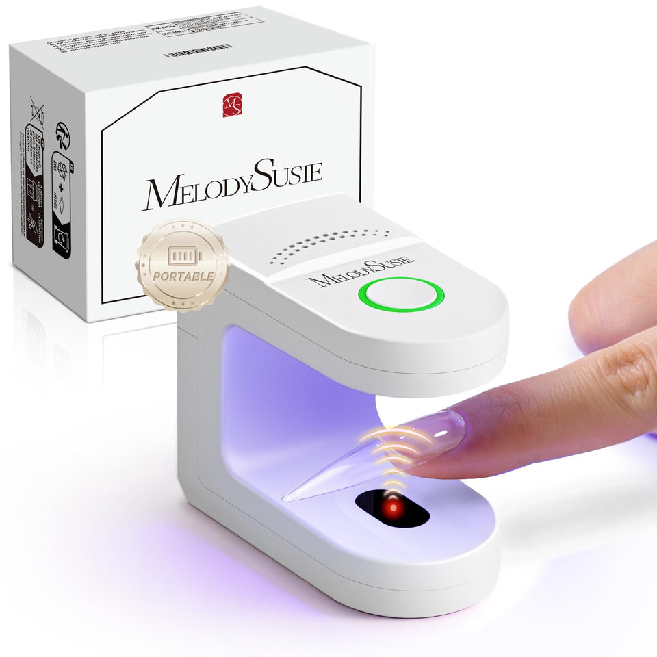 MelodySusie P-ART04G front view showing compact lamp and LEDs, ideal for quick cures