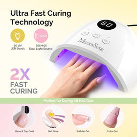 MelodySusie P-Plus30F lamp top view with timers demonstrating fast efficient curing