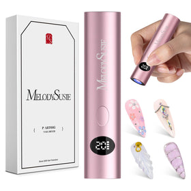 MelodySusie handheld lamp front view showing compact design and portability benefit