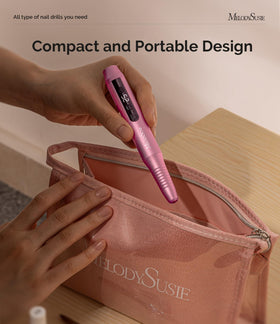 MelodySusie kit with six 3/32 inch drill bits displayed for versatile nail tasks