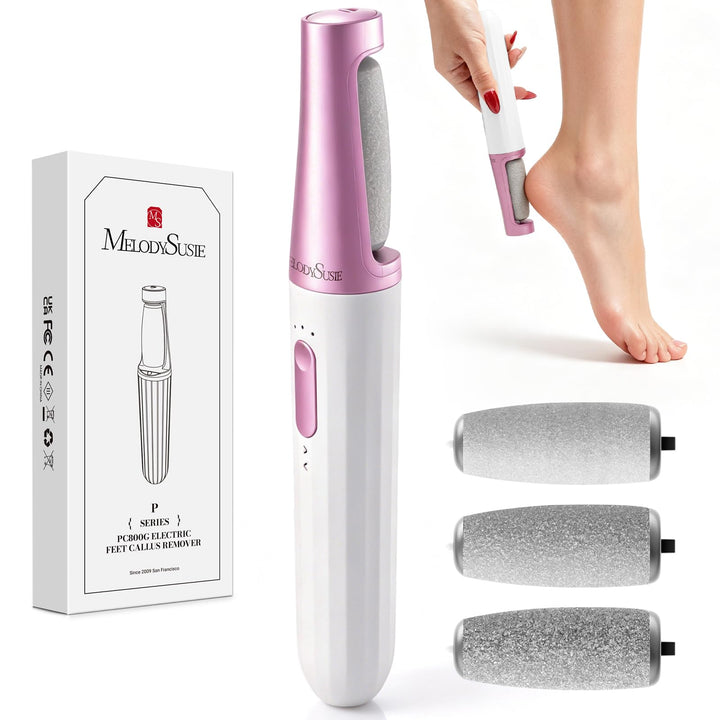 MelodySusie PC800G front view showing sleek white rose finish and ergonomic grip for comfort
