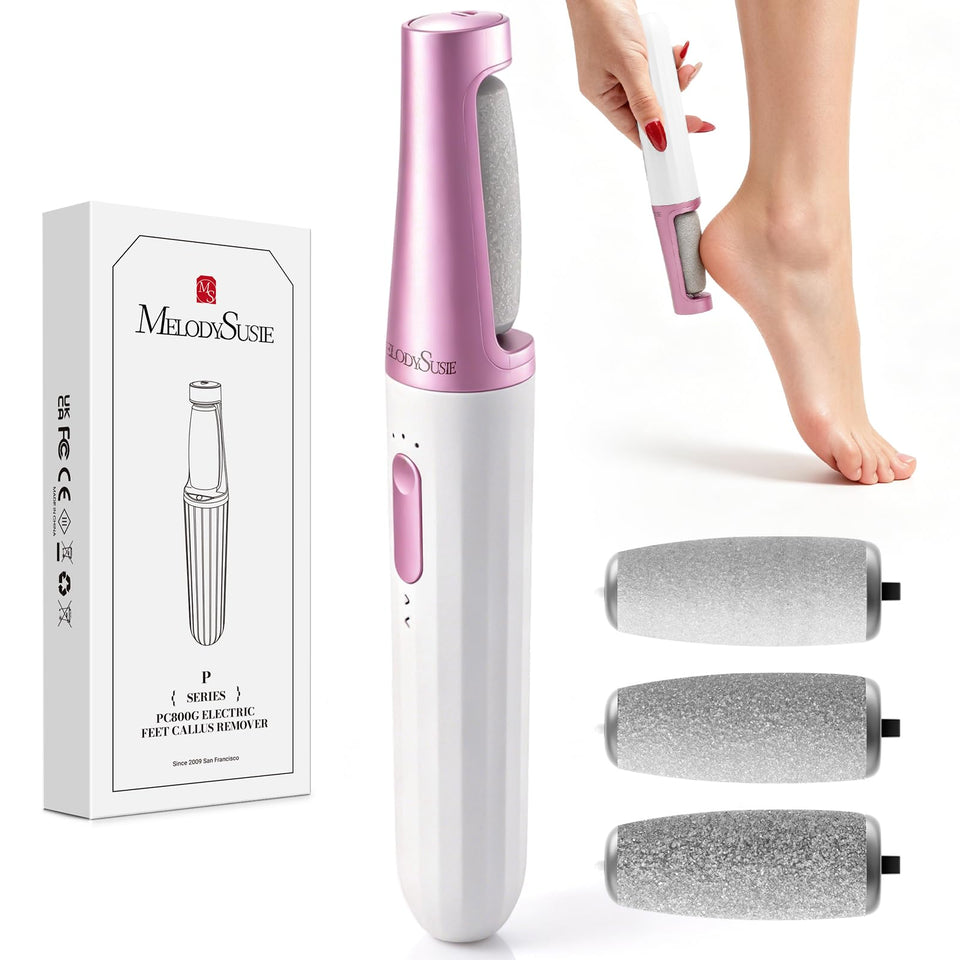 MelodySusie PC800G front view showing sleek white rose finish and ergonomic grip for comfort