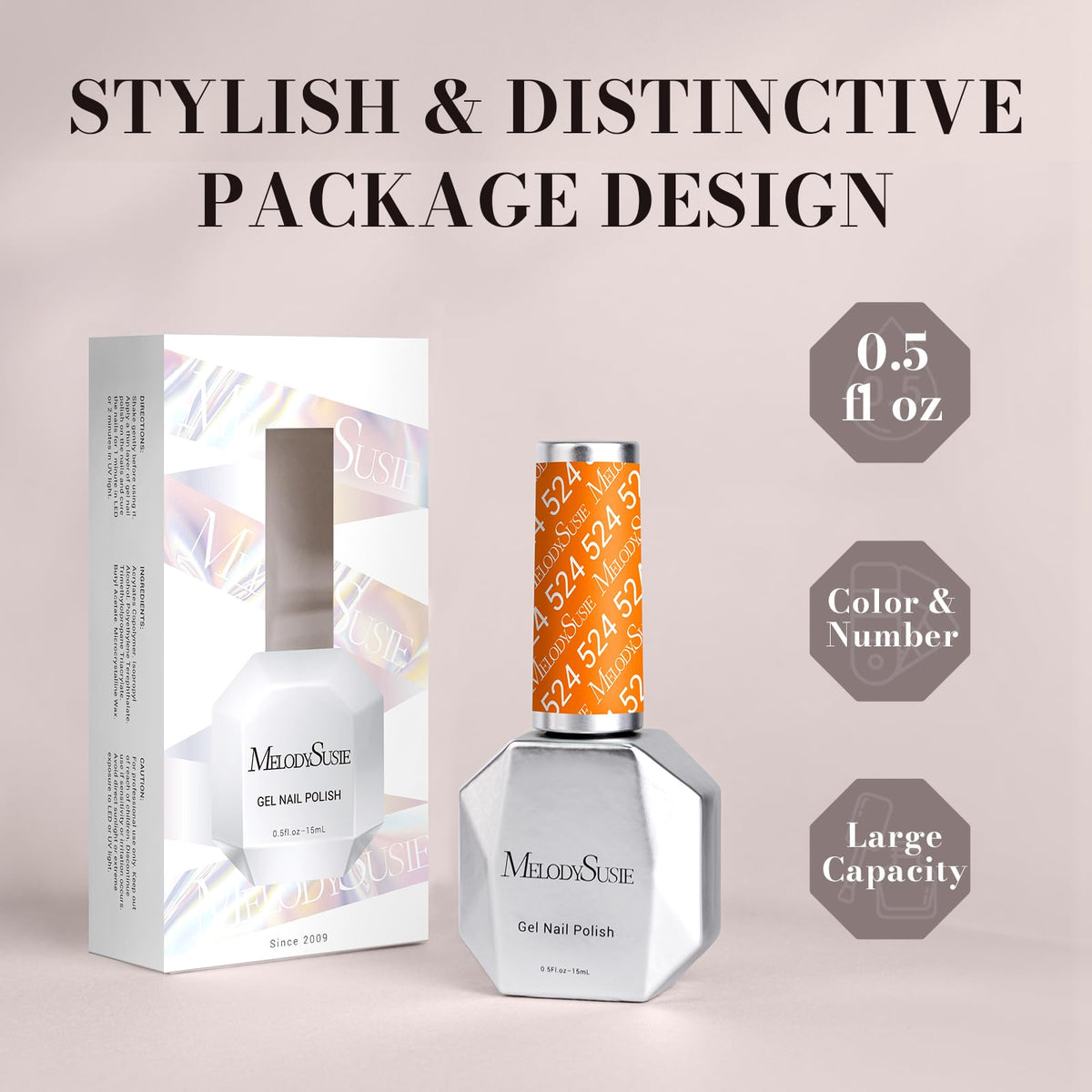 MelodySusie salon manicure in use demonstrating long-lasting chip resistance