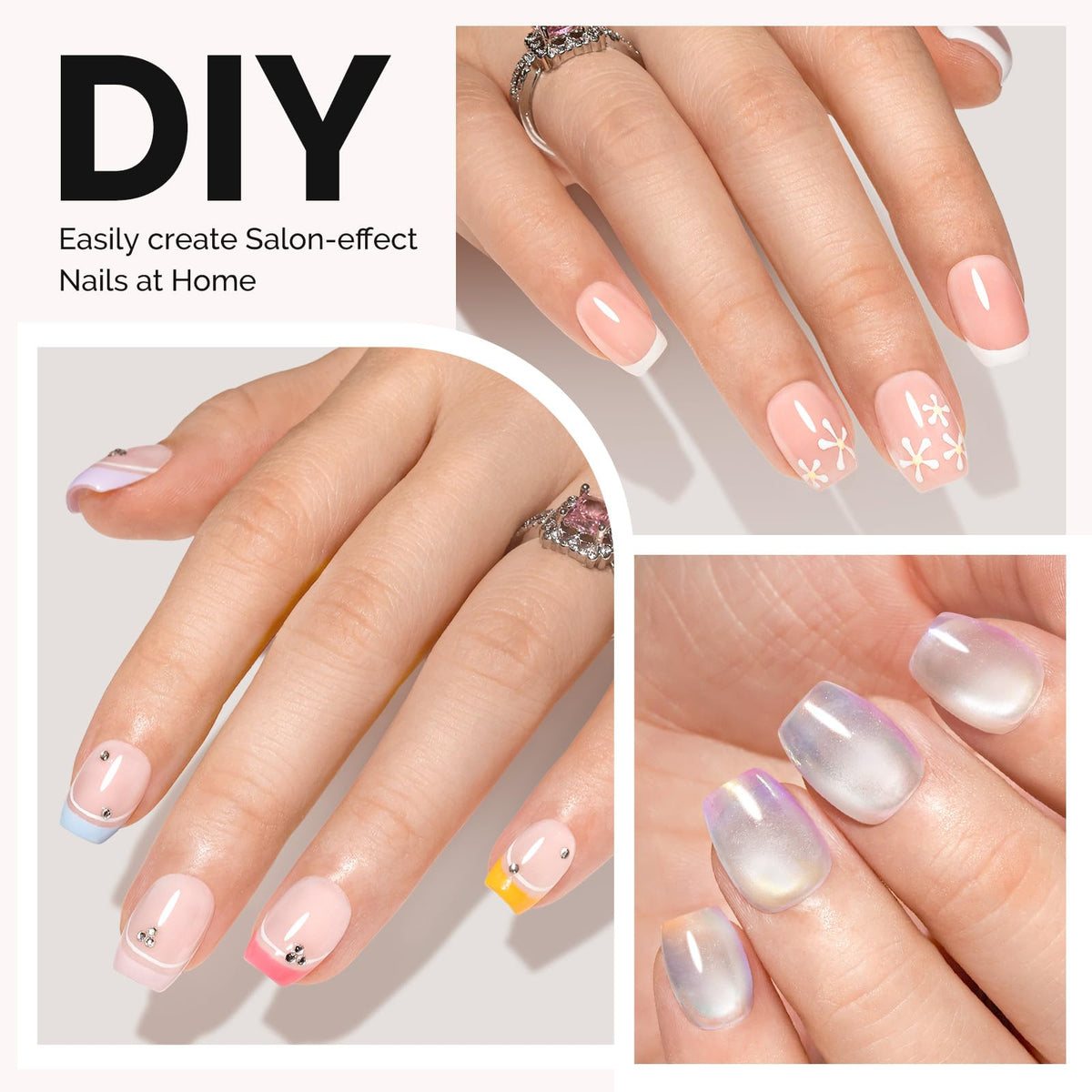 MelodySusie tips finished with builder gel in salon setting for durable results