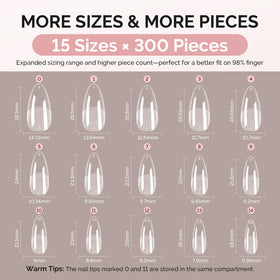 MelodySusie tips beside a hand model to show scale and real-size fit guidance