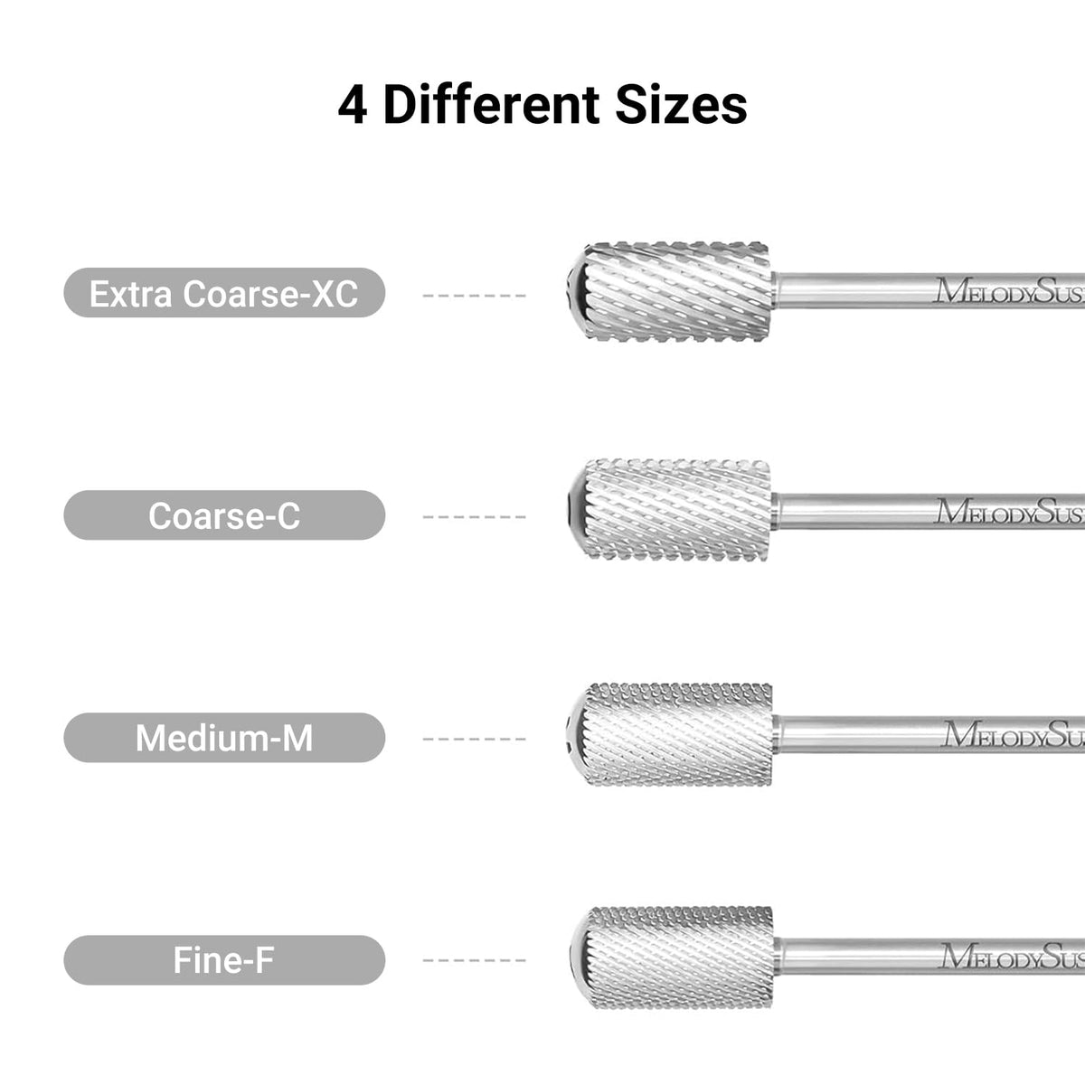 MelodySusie shank detail showing 3/32" fit for most electric drills