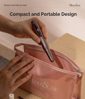MelodySusie pen-shaped side profile emphasizing ergonomic grip and low vibration comfort
