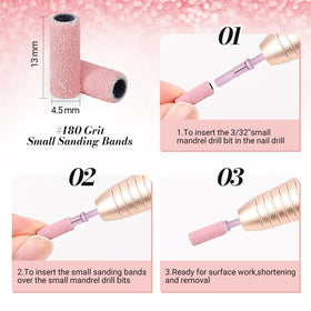 MelodySusie band next to a finger for size comparison, ideal for small nails