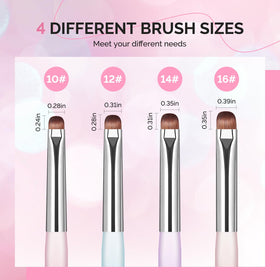 MelodySusie brushes side-by-side showing sizes #10 #12 #14 #16, quick size selection