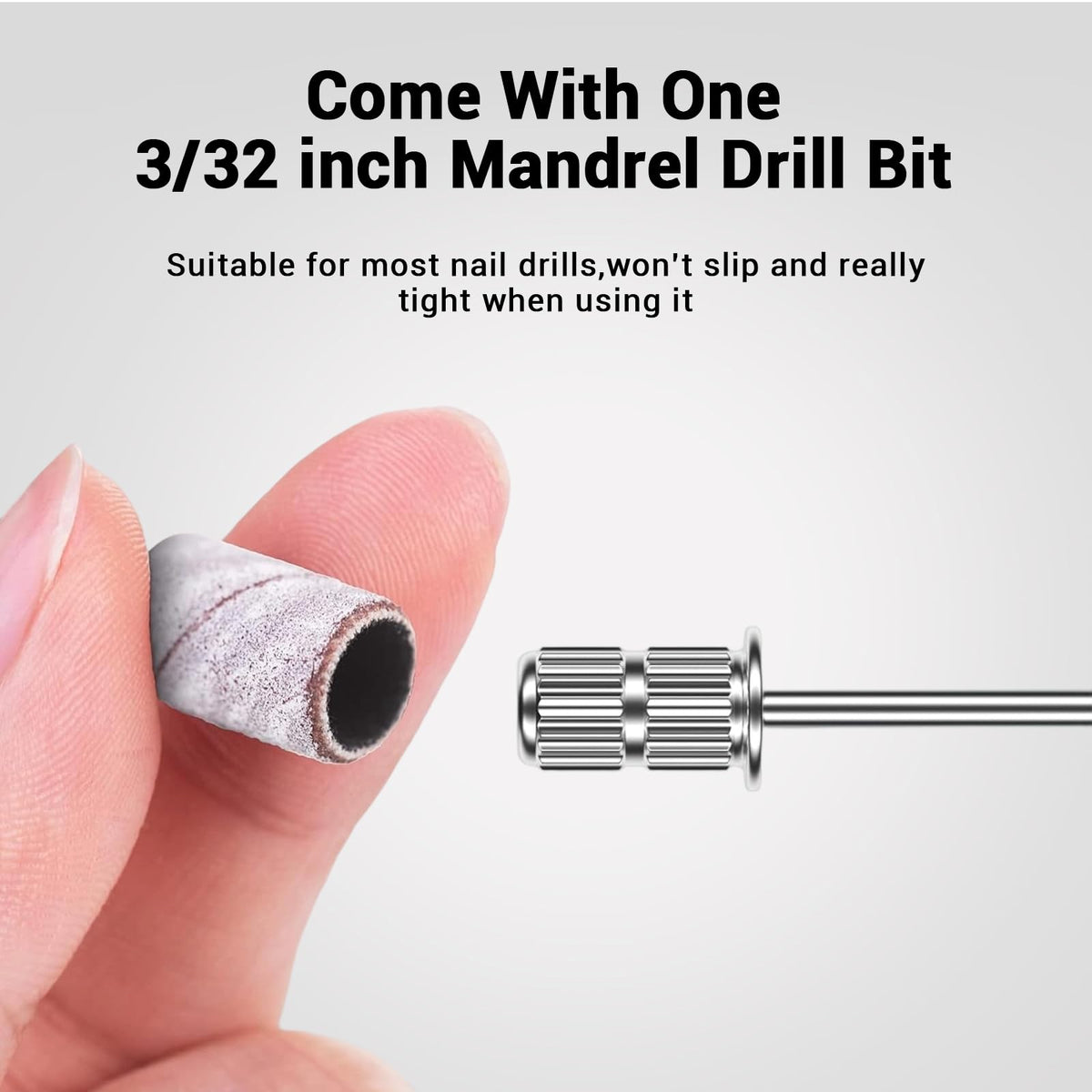 MelodySusie sanding band next to fingers to demonstrate scale and fit