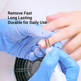 MelodySusie smoothing demonstration on nail showing fine-grit finish