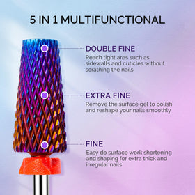 MelodySusie large barrel smooth-top detail protecting cuticles while shaping