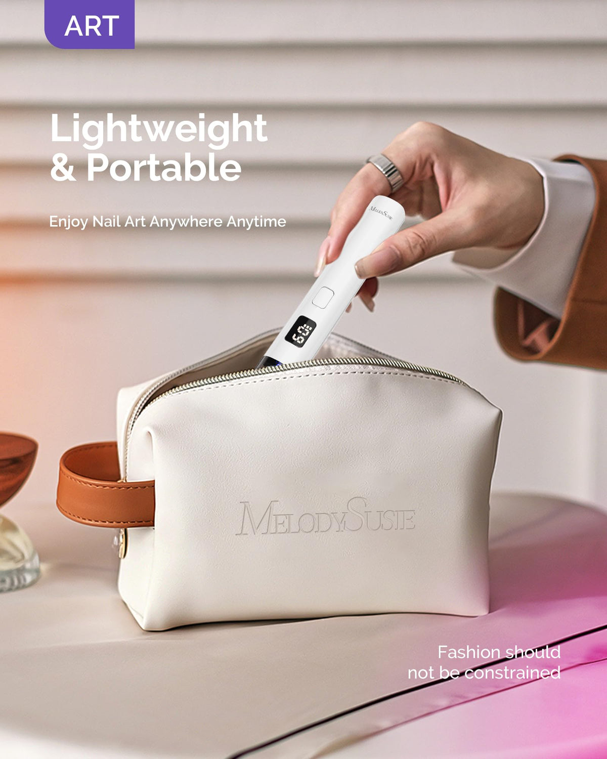 MelodySusie stand in hands-free mode curing gel nails evenly and safely