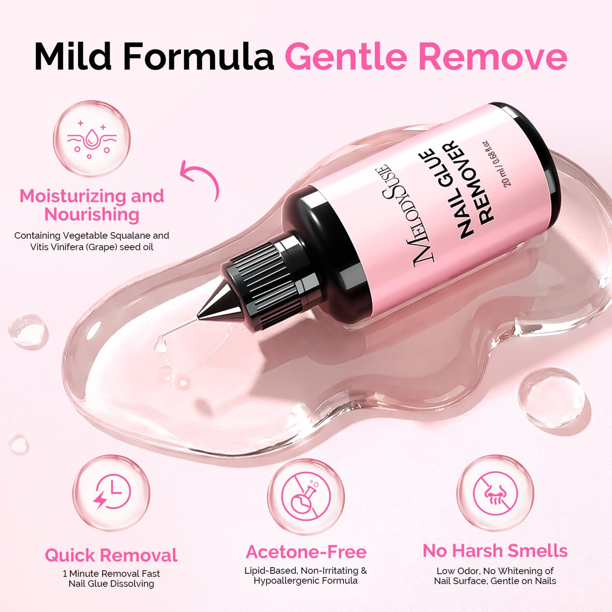 MelodySusie remover texture on skin demonstrating moisturizing effect