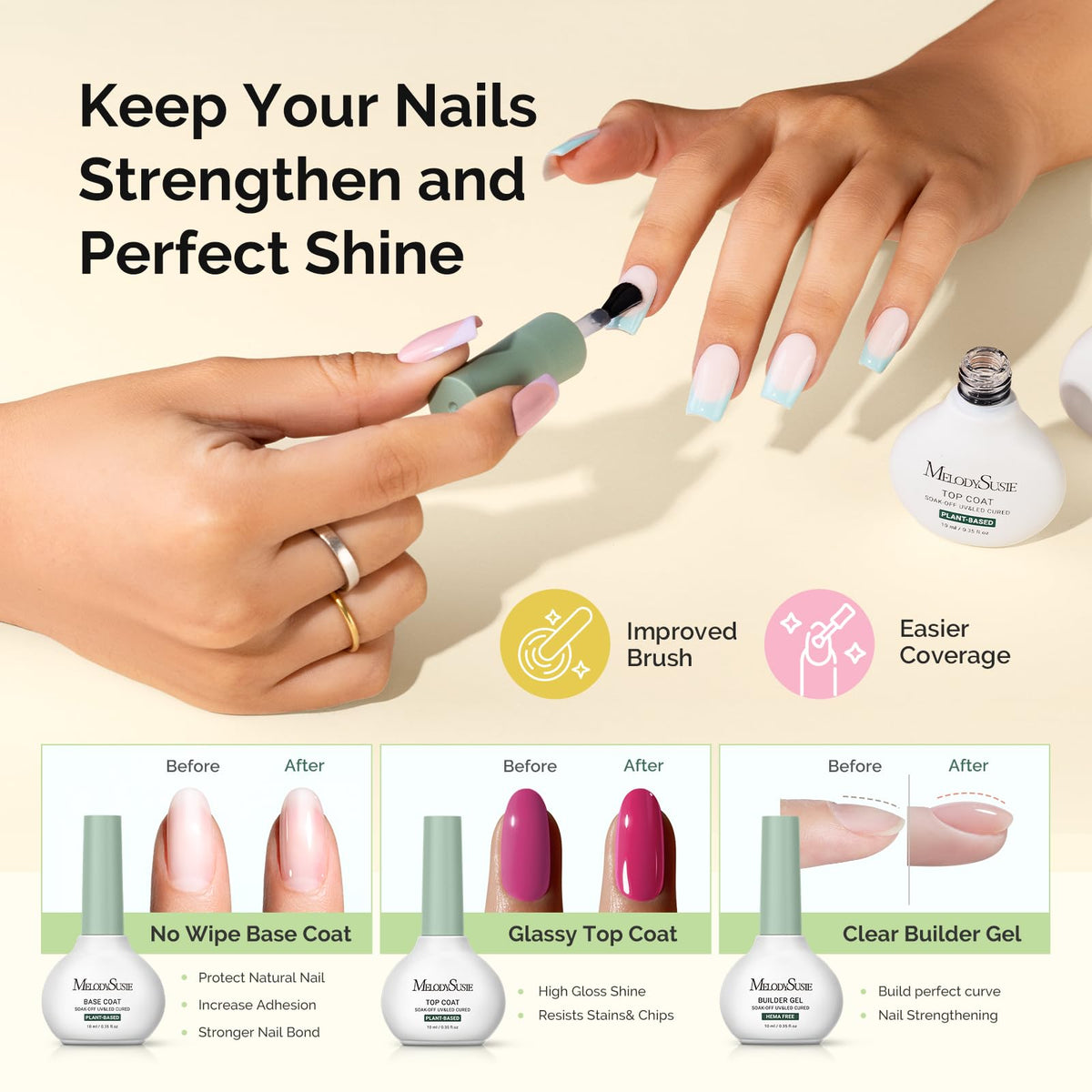 MelodySusie manicure tools and accessories laid out showing all-in-one salon kit convenience