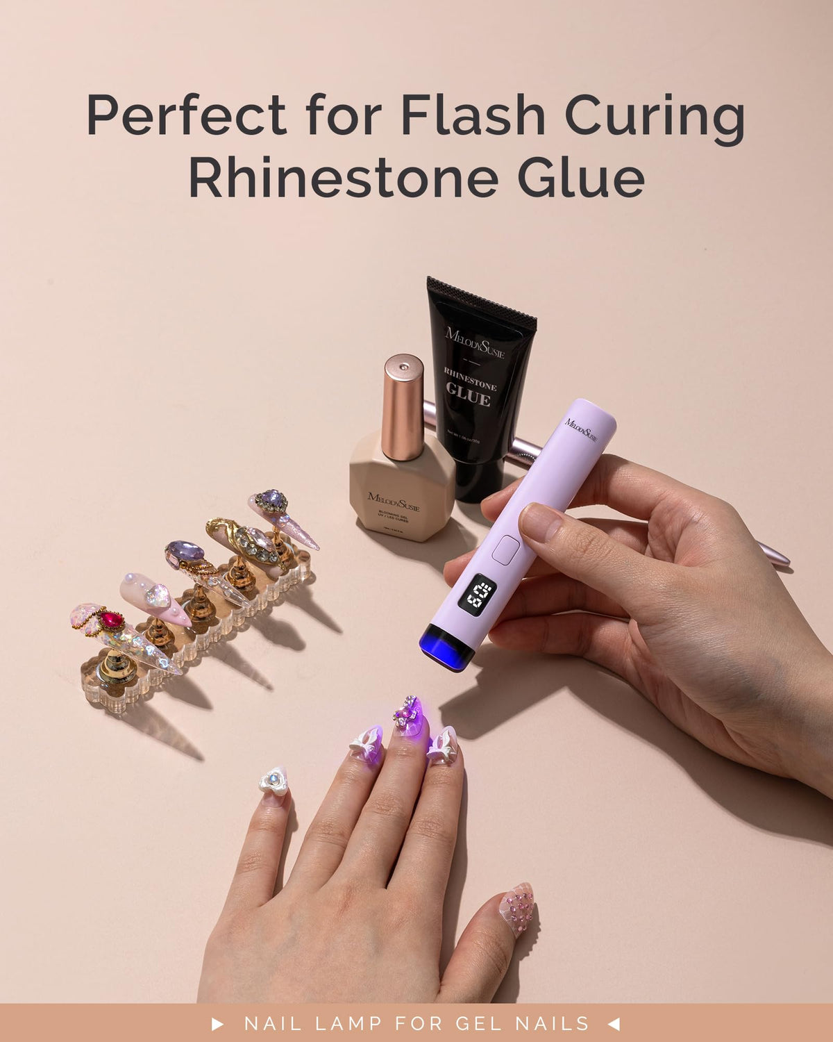 MelodySusie travel pouch and packaged kit ready for mobile nail art and on-the-go use