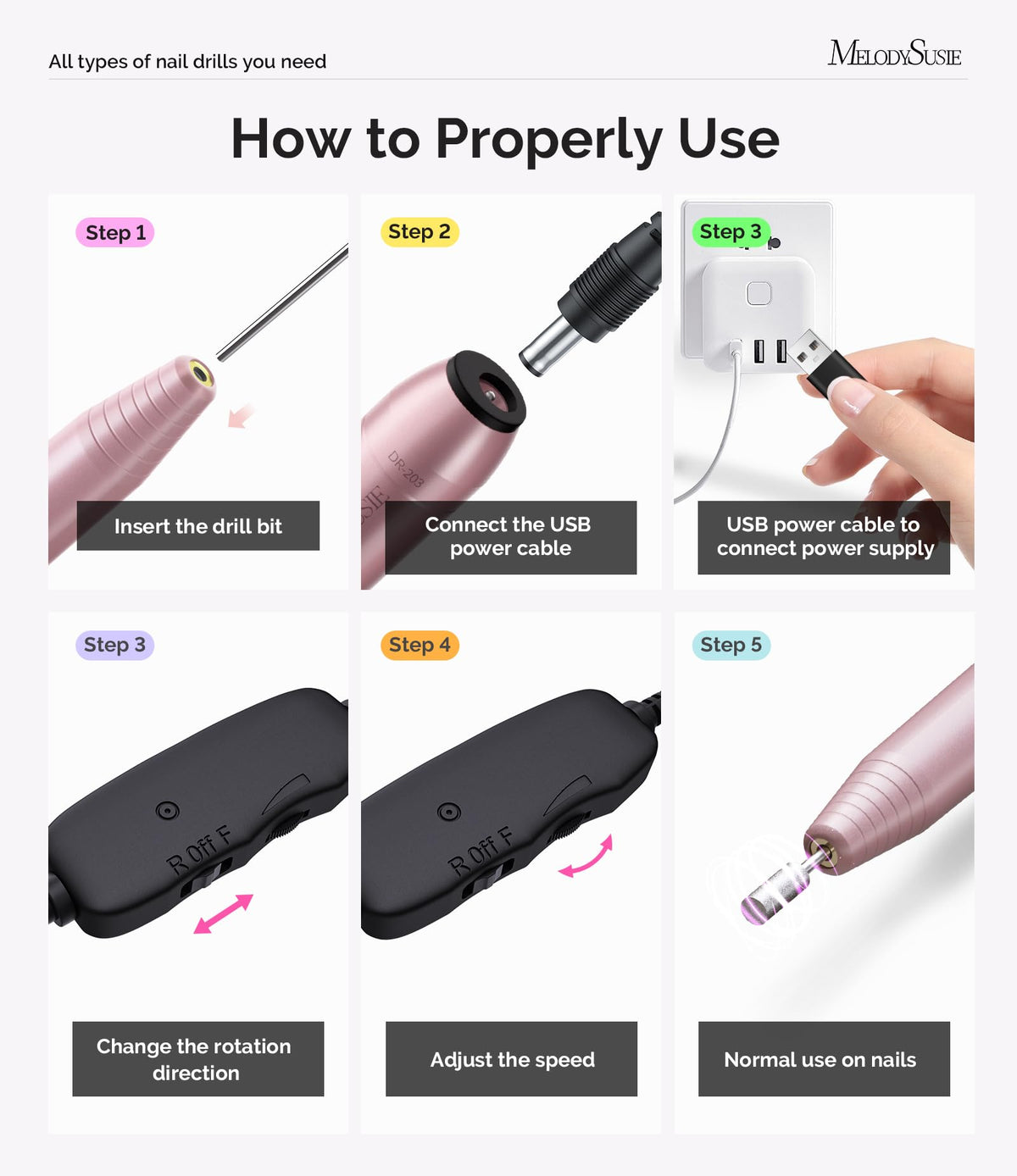 MelodySusie USB plug connection illustrating portable charging convenience