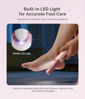 MelodySusie pedicure tool under running water, waterproof design eases cleaning
