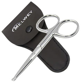 MELWEY front view of 3.7-inch rounded scissors showing compact shape and safe tips