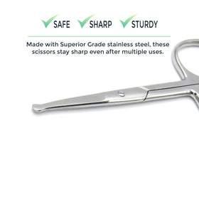MELWEY rounded blunt tip detail preventing nicks for delicate skin safety