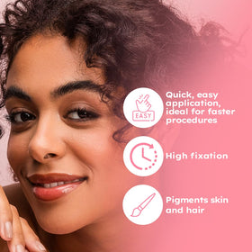 Menela before and after brows demonstrating natural-looking definition