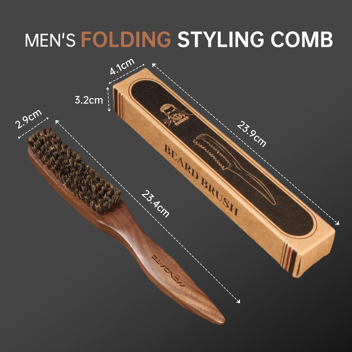 MenGate bristles redistributing natural oils for healthier looking beard