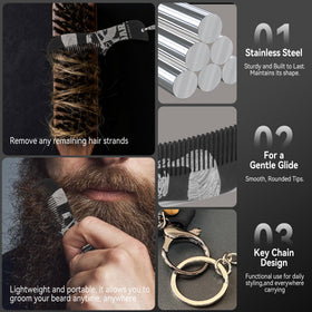 MenGate brush and comb packed in a travel kit for grooming on the go