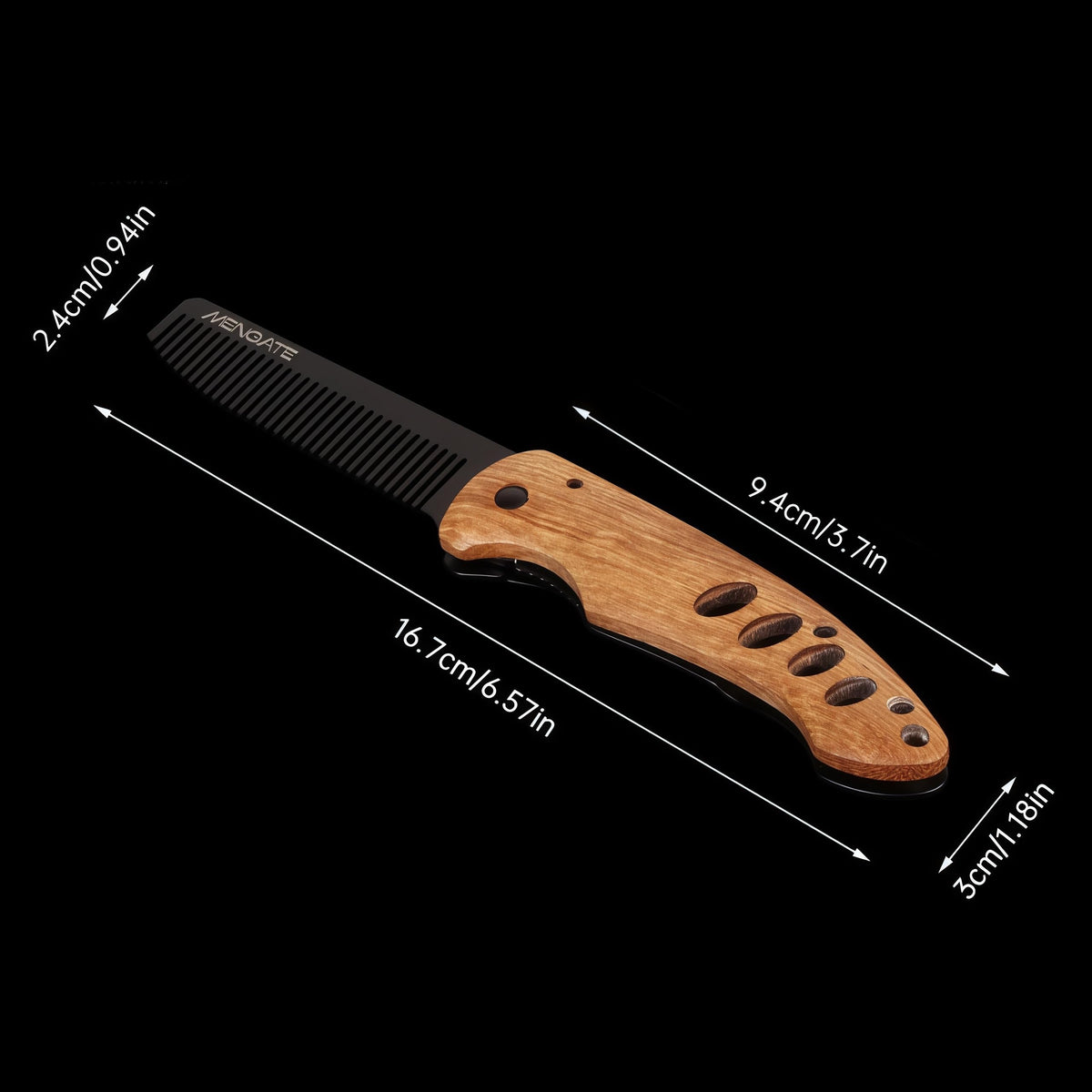 MenGate elegant gift presentation of comb in box, ideal stocking stuffer and dependable gift