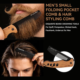 MenGate open comb showing locking hinge mechanism for secure, stable grooming