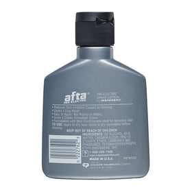 Mennen Afta pouring texture close-up highlights conditioning formula for smoother shaves