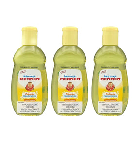 Mennen Baby Magic cap detail highlighting secure seal and spill-prevention benefit