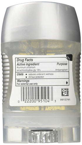 Mennen Speed Stick clear gel close-up texture demonstrating smooth, residue-free application