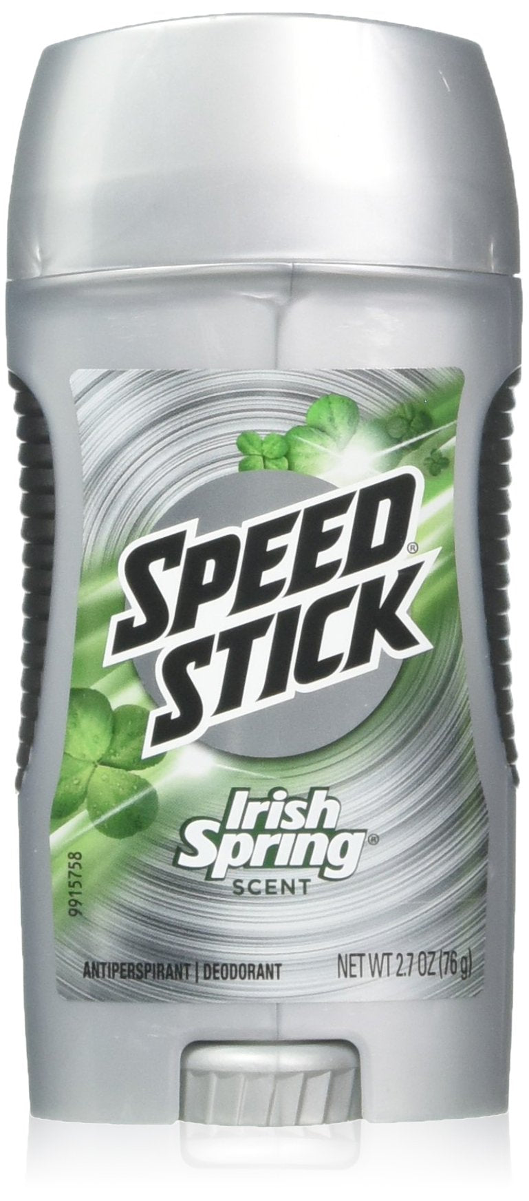 Mennen Speed Stick front packaging showing pack of four and clear freshness benefit