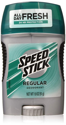 Mennen Speed Stick front packaging shows compact regular scent stick offering easy daily use