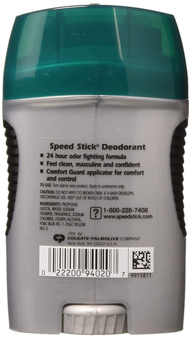 Mennen Speed Stick open stick texture demonstrating smooth application and quick-dry benefit
