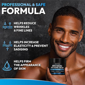 Menvils applied after shave on model illustrating soothing hydration and reduced irritation