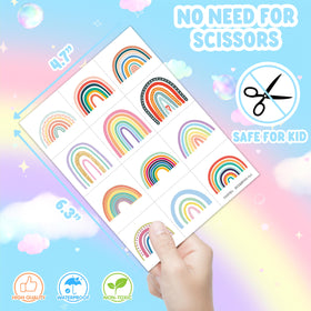MeoIsDaBest applied on child arm showing colorful boho look and safe wear