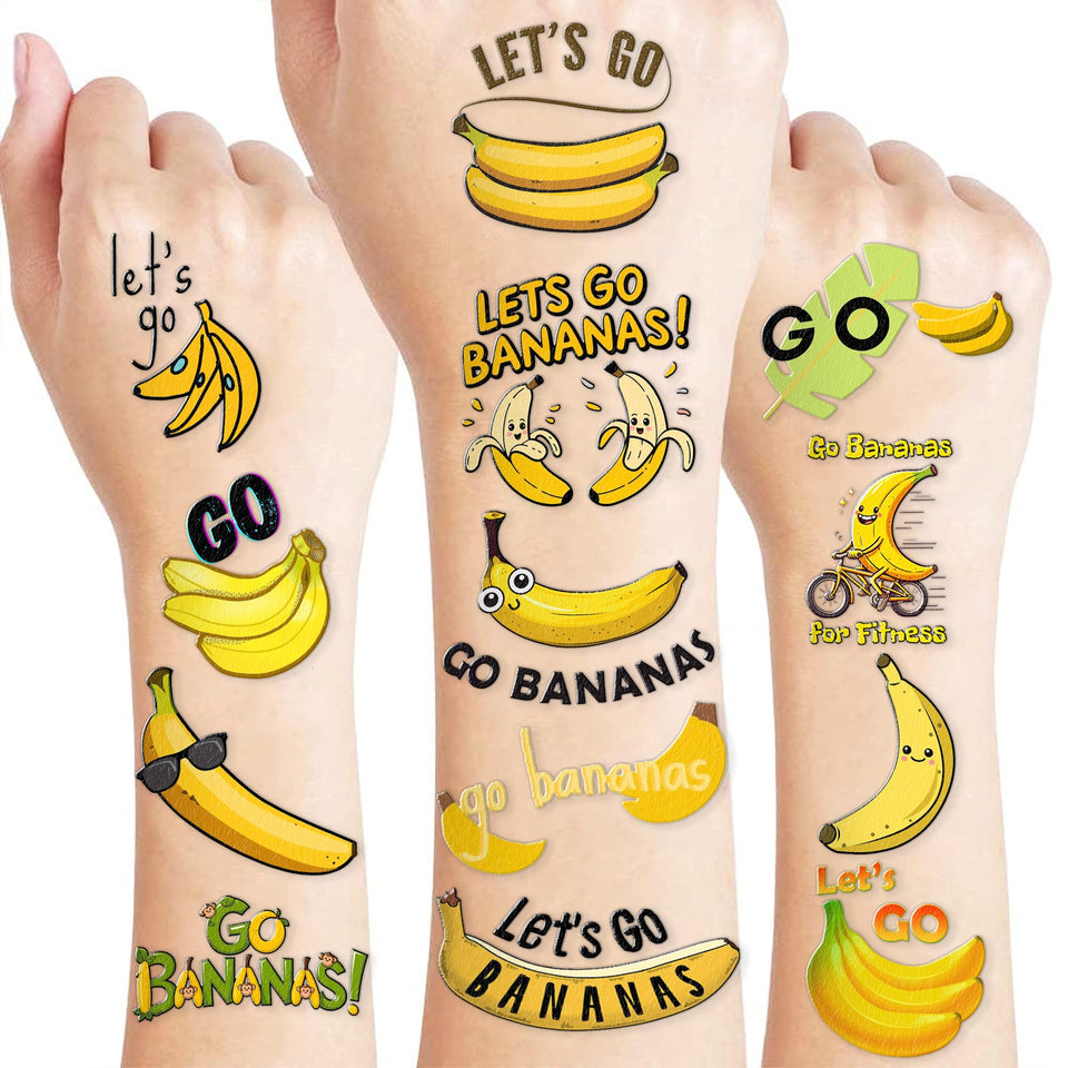 MeoIsDaBest front packaging showing 96 banana tattoos and clear value