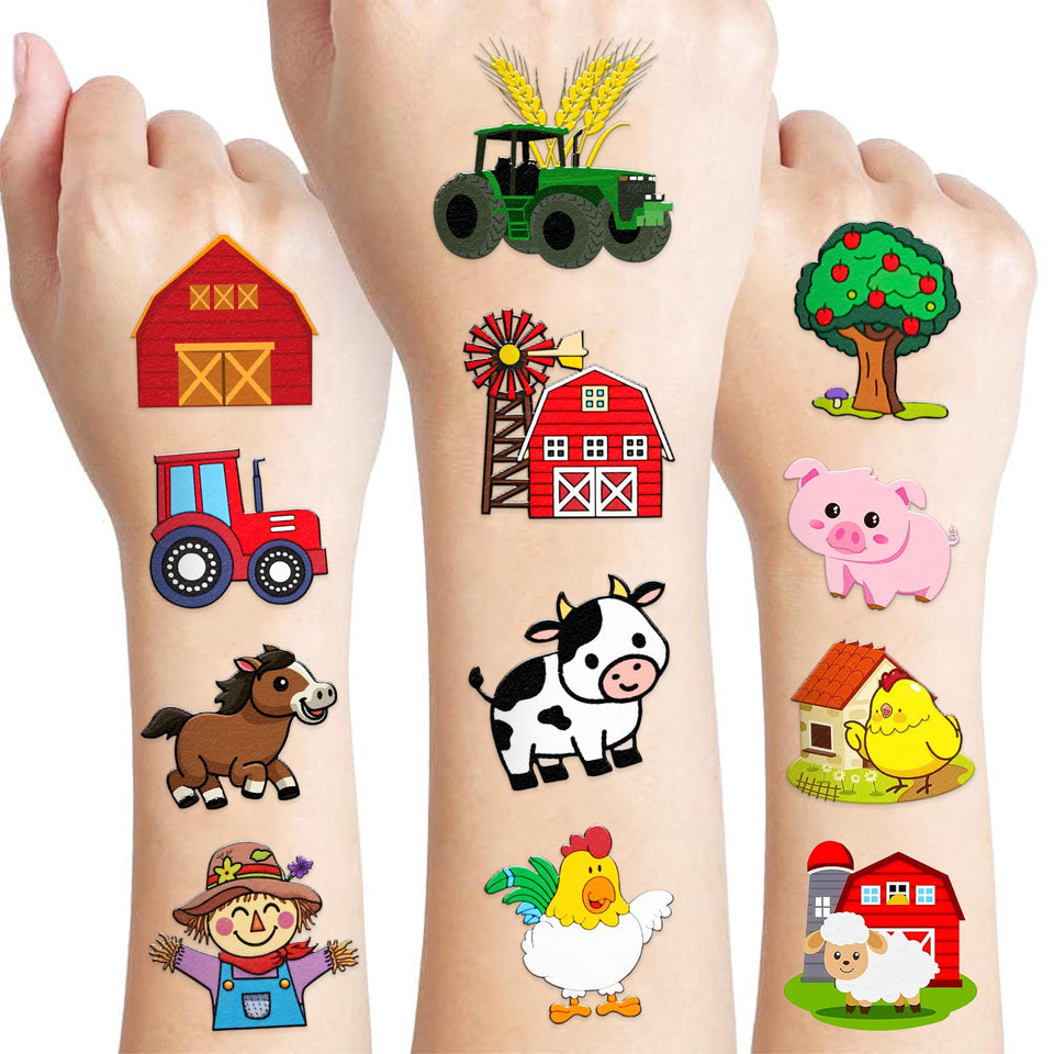 MeoIsDaBest front packaging showing 96 farm tattoos and party use