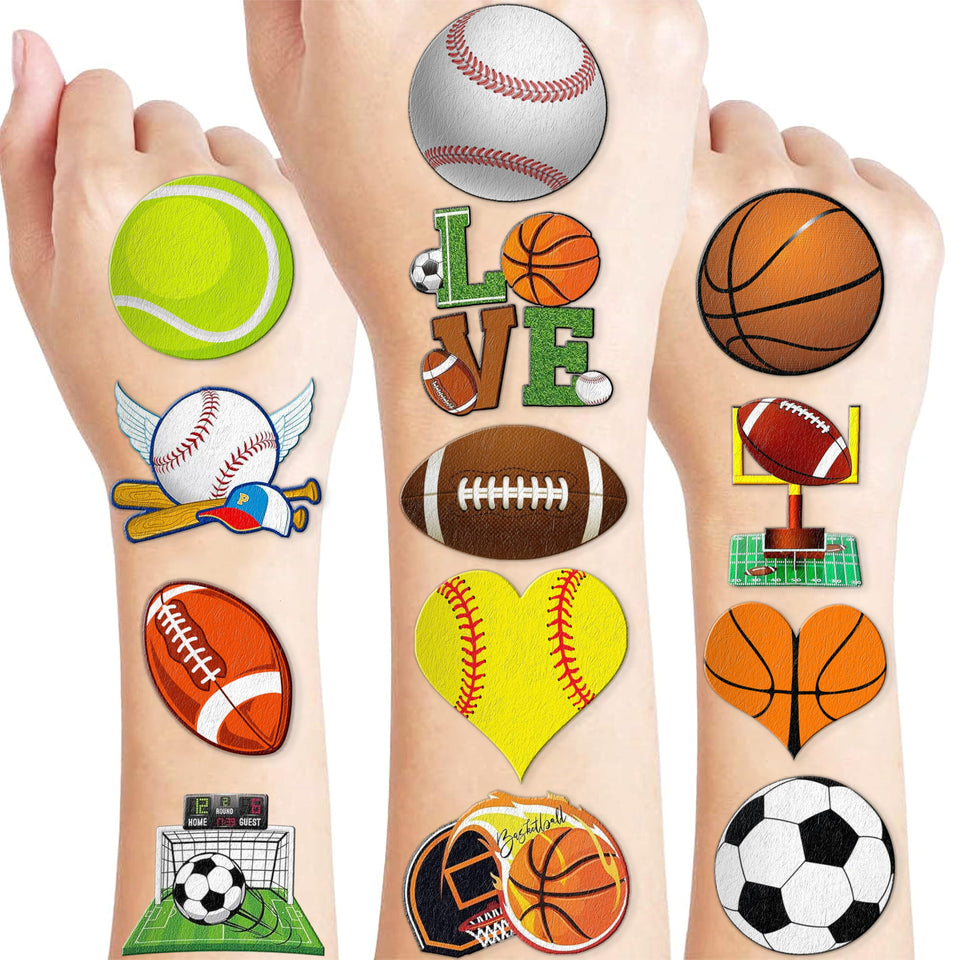 MeoIsDaBest front packaging showing 120 pre-cut sports tattoos and quick distribution