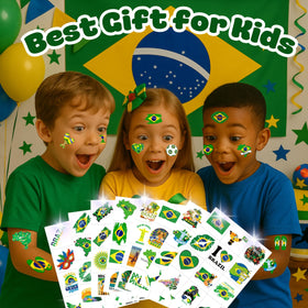 MeoIsDaBest kids wearing assorted tattoos promoting festive party fun