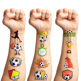 MeoIsDaBest kids at a party wearing tattoos to show festive, team-building fun