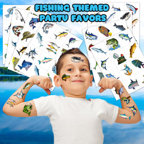 MeoIsDaBest close-up of a tattoo sheet highlighting vibrant fish art