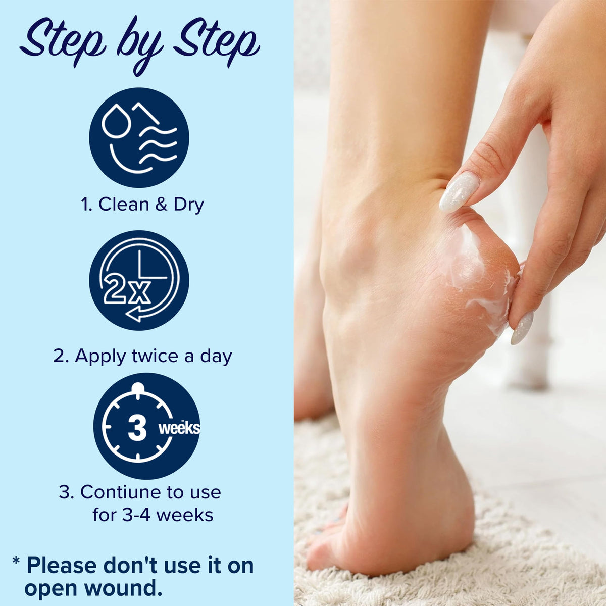 MEOLY used at bedtime under socks for enhanced overnight absorption