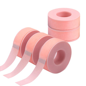 MERETON lash tape front packaging showing five pink rolls and product benefit