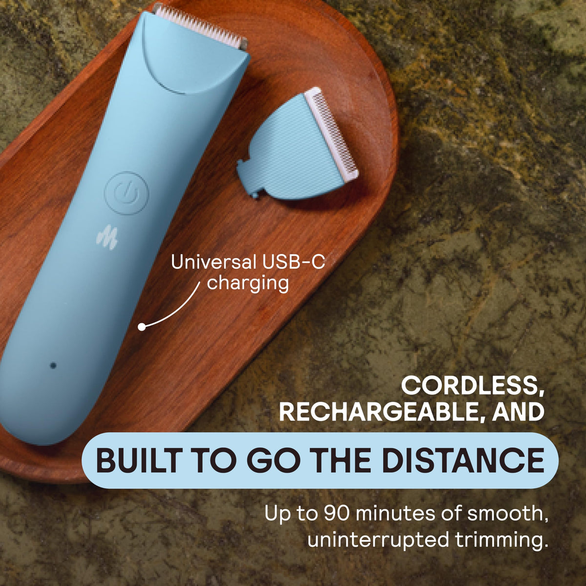 MERIDIAN held in hand to show size and portability for touch-ups