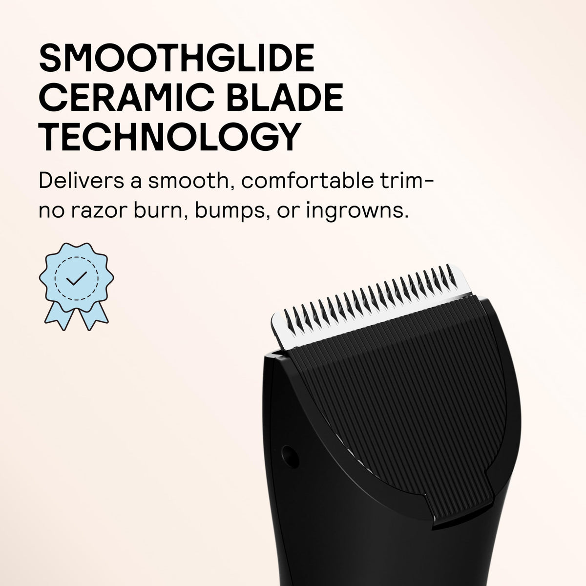 MERIDIAN rinsing trimmer head under tap for fast cleaning and low maintenance