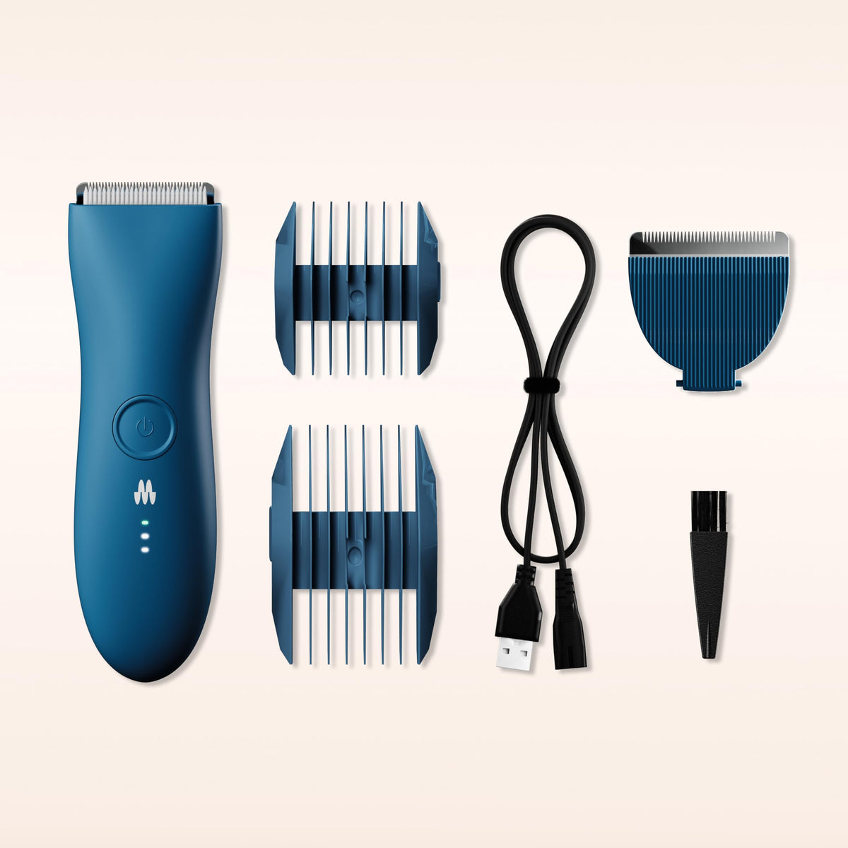 MERIDIAN trimmer on bathroom shelf in lifestyle scene suggesting everyday grooming ease